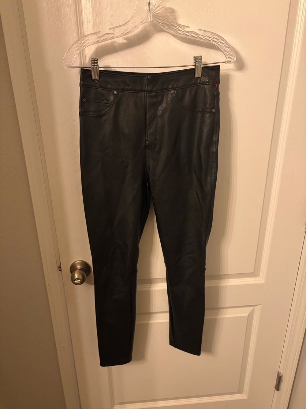 SPANX Black Faux Leather Skinny leggings